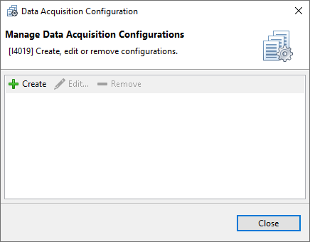 Manage data acquisition configurations