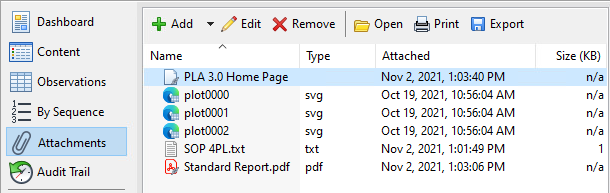 Document attachments in PLA 3.0