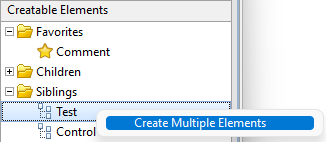 Create multiple elements context-menu